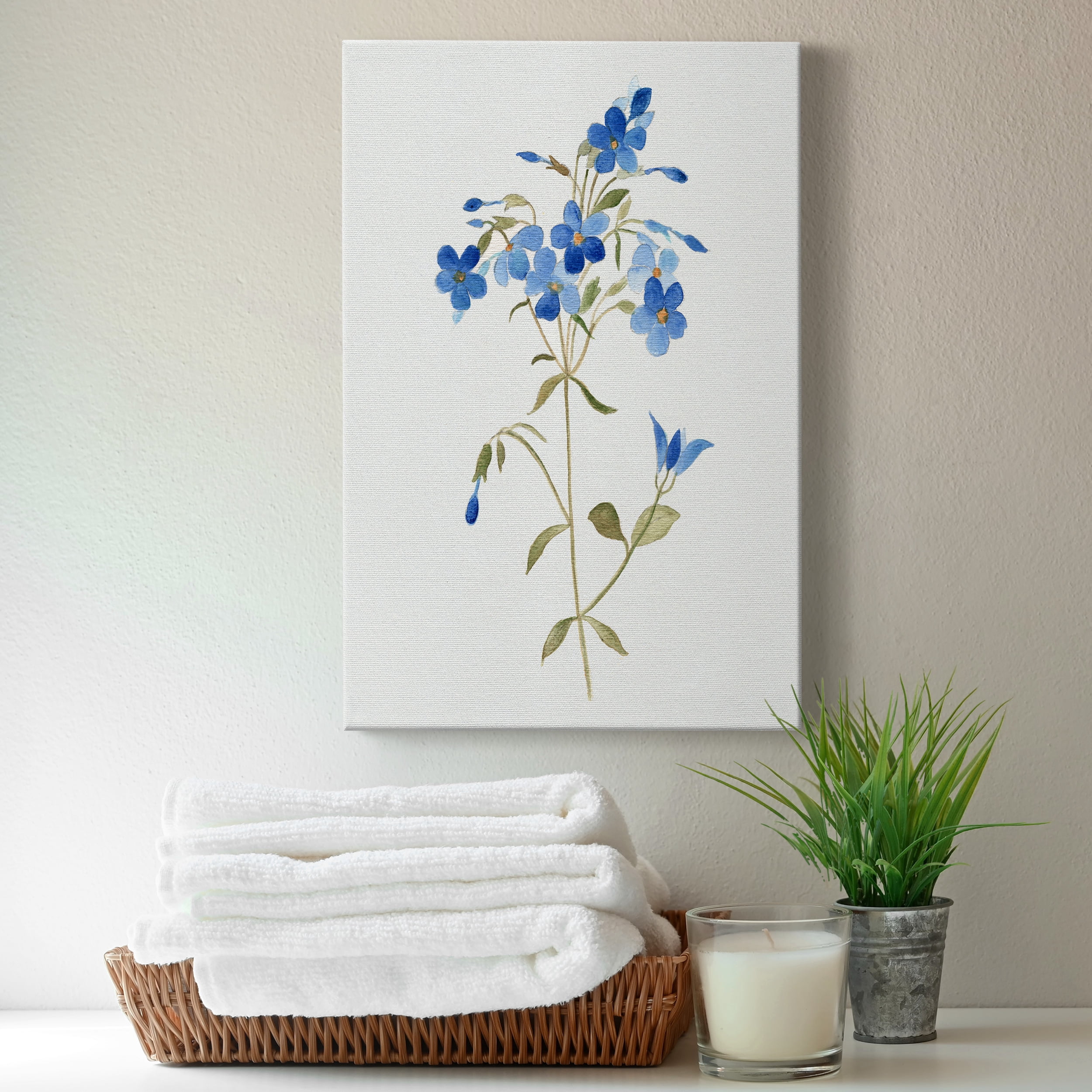 Blue Blossom Botanical II Premium Gallery Wrapped Canvas - Ready to Hang - 40 x 60