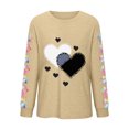 thumbnail image 5 of VKOYWKM Womens Valentine Shirts Cute Heart Print Long Sleeve T-Shirts Casual Crew Neck Holiday Tops Classic Romantic Valentine Clothes, 5 of 5