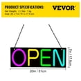 thumbnail image 5 of VEVOR 20" x 7" Multi-Color LED Open Sign with Remote Control for business, 5 of 7
