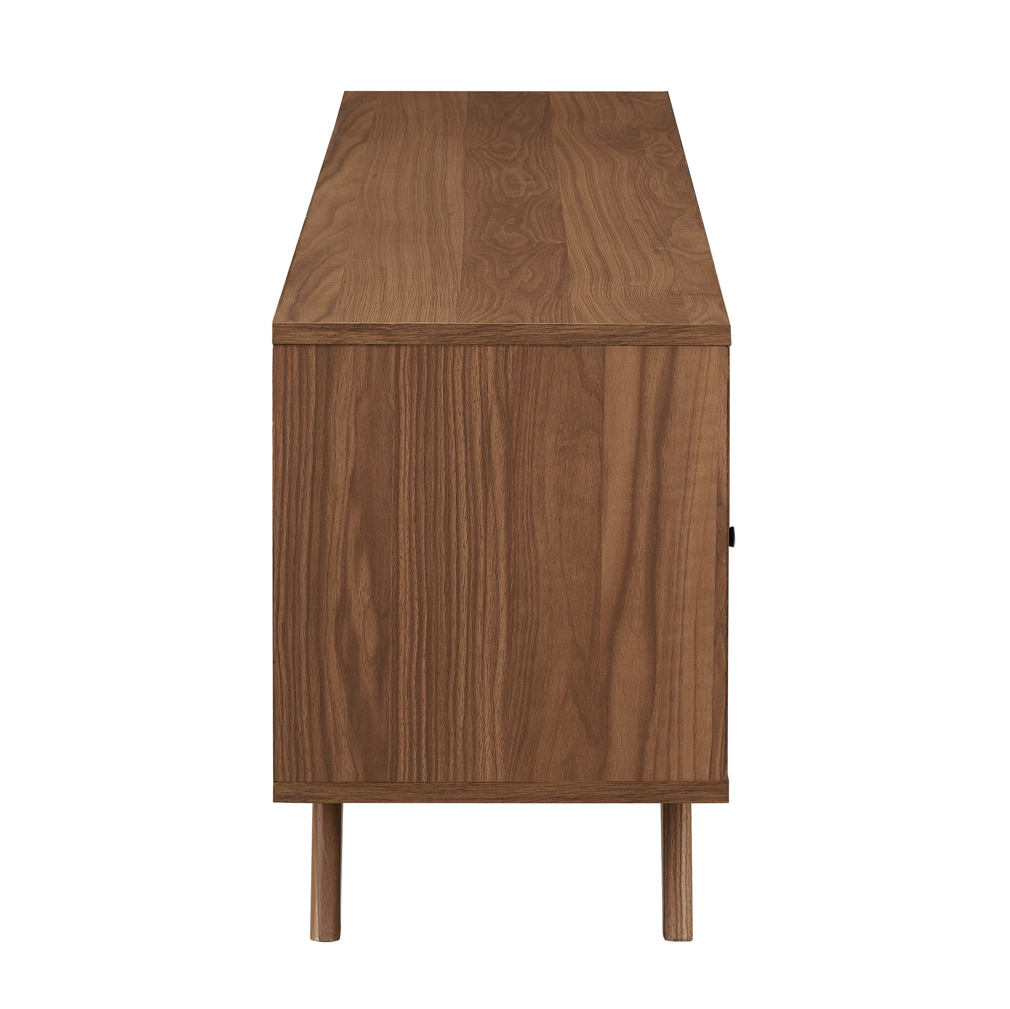 Walker Edison Mid-Century Modern Storage TV Stand for TVs up to 80”, Mocha