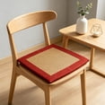 thumbnail image 7 of AYktou Mugwort Floss Cooling Rattan Chair Cushions, 16.5×16.5 Inch Summer Breathable Chair Mat Car Seat Cushion with Embroidered Edge Trimming, Non-Slip Comfortable Seat Pad for Dining Office Chairs, 7 of 7