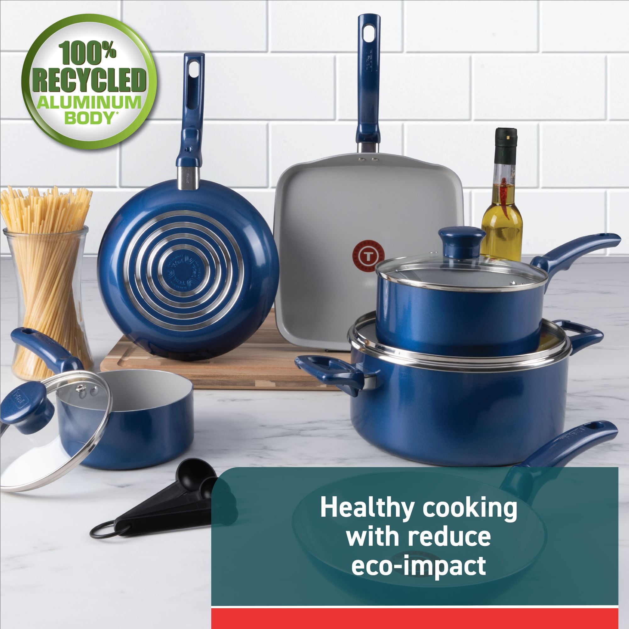T-fal Cook And Strain 14-piece Non-stick Cookware Set