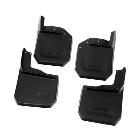Black Rugged Ridge - Rugged Ridge 11642.10 Mud Flaps For Jeep Wrangler (JK), Black Plastic