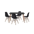 thumbnail image 1 of Comedor Alterego Rectangular Negro con 4 Sillas Negras, 1 of 4