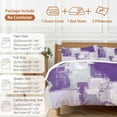 thumbnail image 6 of Purple Grey Abstract Bedding Duvet Cover Set Twin Size 4 Pieces Modern Graffiti Brush Art Bedding Set with Zipper Closure, 1 Comforter Cover 68x86 Inches 1 Flat Sheet & 2 Pillow Cases, 6 of 7