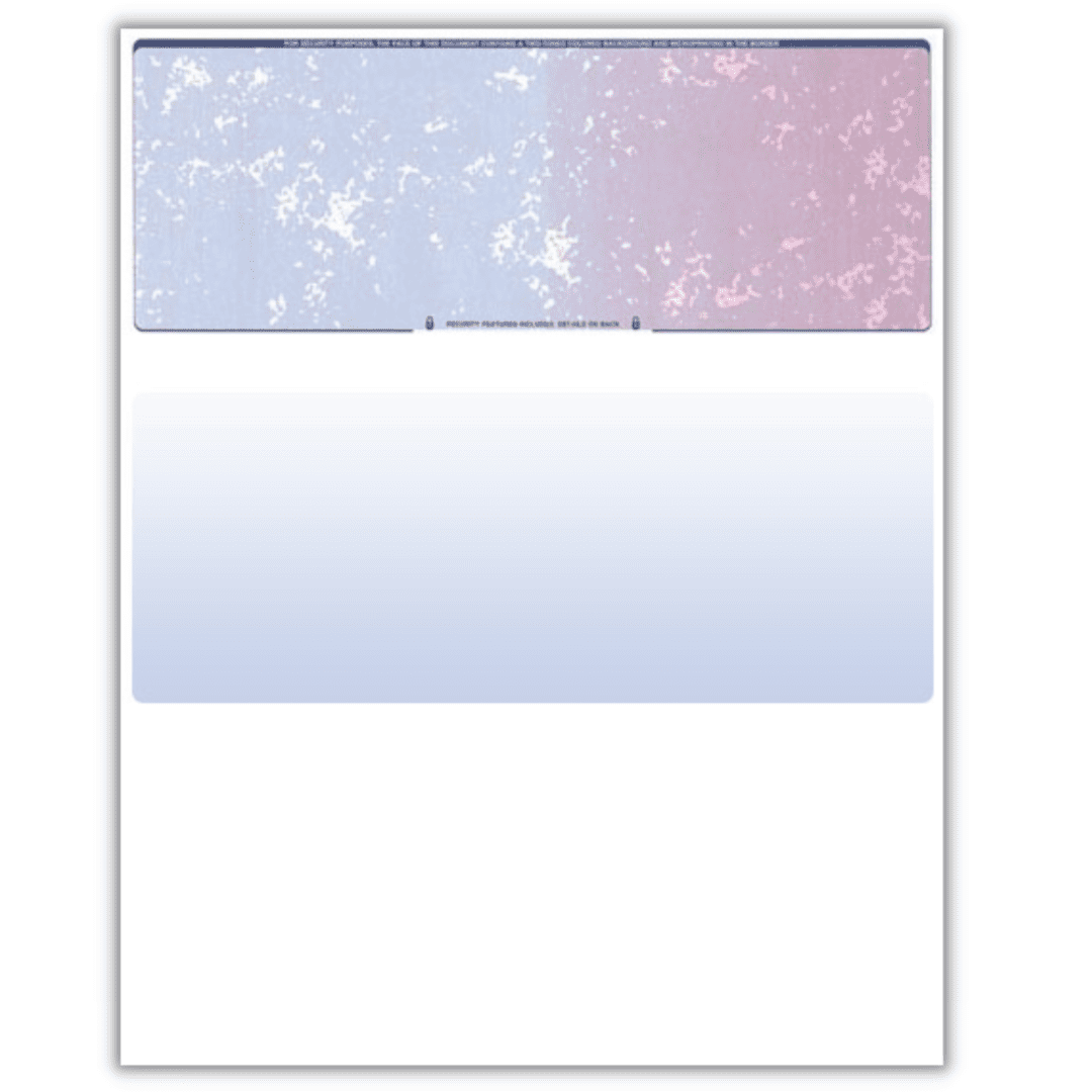 Compuchecks Security Check Paper - 500 Top Blank Business Checks Compatible with QuickBooks & Any Laser Inkjet Printer Use for Payroll, Paycheck, Accounts Payable or Personal (Blue/Red Prismatic)