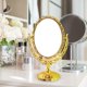 thumbnail image 3 of Espejo de maquillaje de mesa Yuyangstore Espejo giratorio soporte de escritorio ovalado dorado, 3 of 8