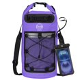 thumbnail image 1 of Mochila impermeable y seca STOVER con funda para teléfono, 30 L, color morado, 1 of 9