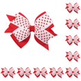 thumbnail image 3 of Sonducket Niñas Pinzas para el cabello Pasadores en forma de corazón Sombreros Día de los niños Favores de fiesta rojo doble capa 10Conjunto, 3 of 6