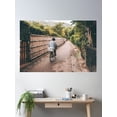 thumbnail image 2 of Kyoto Cyclist Poster Wall Art, Modern Wall Decor, 12x18 UNFRAMED, 2 of 3