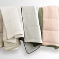 thumbnail image 5 of Lush Decor Oslo Soft Reversible Quilted Comforter Set, 3 Piece Set, King/ California King, White & Neutral -Soft Bedding Set - Beige & White Comforter - King Quilt - Minimalist & Modern Bedroom Décor, 5 of 11