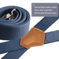 thumbnail image 4 of BIGLUFU Men's Suspenders, with Heavy Duty Clip Wide X-Back for Work Adjustable Suspenders （Blue）, 4 of 8