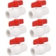 thumbnail image 1 of 6 piezas 1/2 "válvula de bola de PVC válvula de cierre de tubería de agua con mango en T rojo para líneas de suministro de agua fría, sistema de instalación de tuberías de riego (enchufe x enchuf, 1 of 4