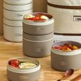 thumbnail image 1 of Becaristey Firmly Locks In Temperature Insulated Lunch Box With 304 Stainless Steel Inner Liner Making white 4 pcs+ bags, 1 of 6