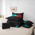 thumbnail image 6 of jejeloiu Gaming Gamer 7-Piece Twin Bedding Sets,Modern Video Game Bedding Comforter Set,Red Cyan Gamepad Sheet Sets For Boys,Breathable Home Decor Reversible, 6 of 8