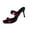 Wine, variant on Two Strap Heeled Sandals for Women Kitten Heel Rounded Toe Heels Women Slip on Open Toe Sandals Black 8.5