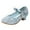 Blue, variant on GJSYRH Little Big Girl Low Heels Girls Dress Shoes Sequin Glitter Shoes Mary Jane Shoes Flats Leather Princess Dress Shoes Blue 13.5