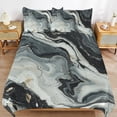 thumbnail image 6 of 3 Pcs Soft Bedding Set, Includes 1 Duvet Cover with Zipper And 2 Pillow Shams,Marble Texture Twin(86"x70"), 6 of 8