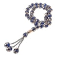 thumbnail image 1 of Muslim Prayer Beads Round Bead Tesbih Allah Rosary Islamic Tasbeeh Scriptures Tasby Worship Supplies--blue, 1 of 5