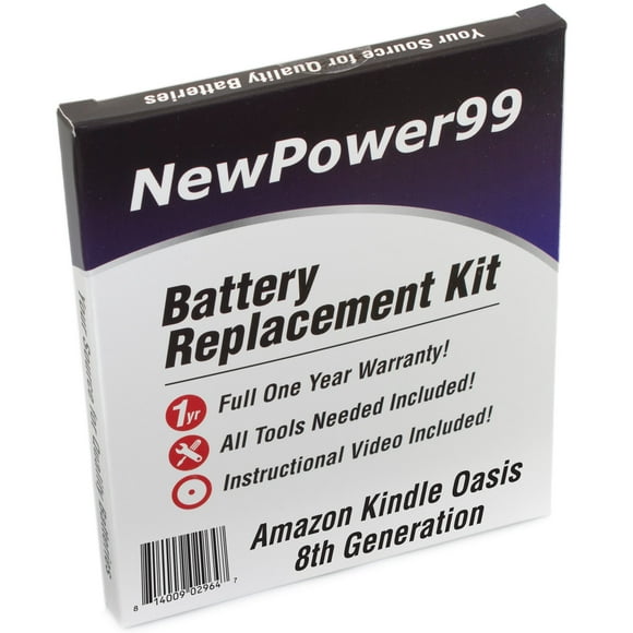 Amazon Kindle Oasis Kit de Remplacement de Batterie de 8e Génération avec Outils et Batterie Longue Durée et Garantie d'Un An