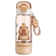 thumbnail image 1 of Capybara Water Bottle With Straw 510 Ml Heat-Resistant Food-Grade Portable Drinking Cup With Lid And Keychain For Kids, 1 of 5