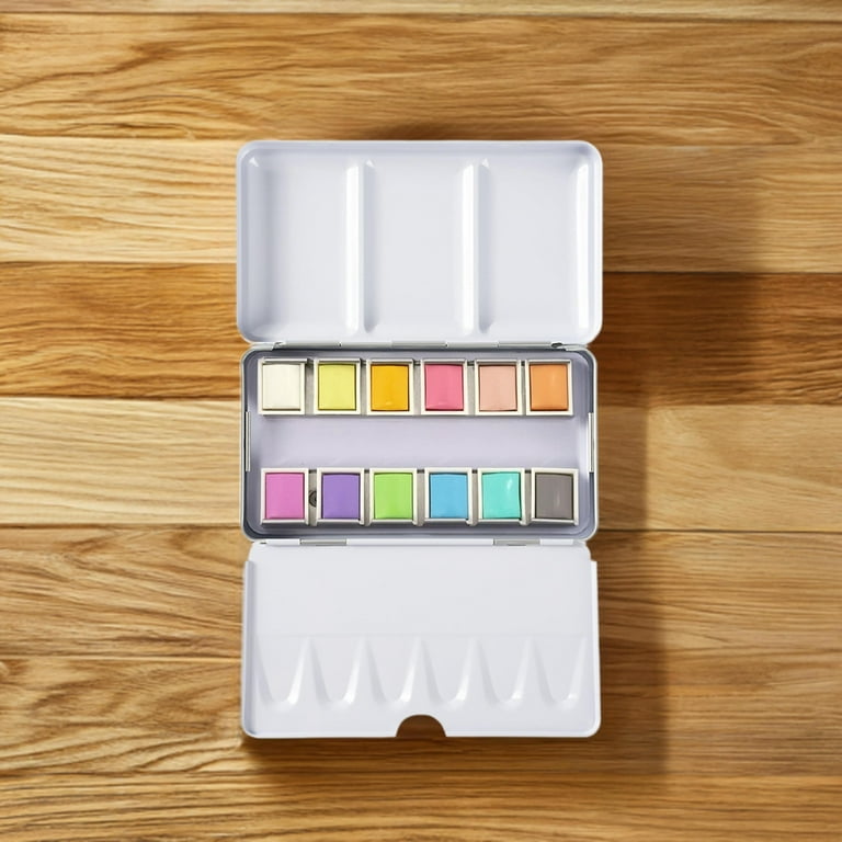 LUKAS Studio Aquarell Watercolour Set – 16 Half Pans In Metal Box, Ideal For Beginners & Students