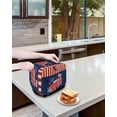 thumbnail image 3 of 4th of July Small Toaster Cover 2 Slice, Kitchen Appliance Covers, Patriotic Red Truck American Flag Star Firework Toaster Oven Cover with Loop, Bread Machine Cover Polyester Dust Cover Protection, 3 of 4