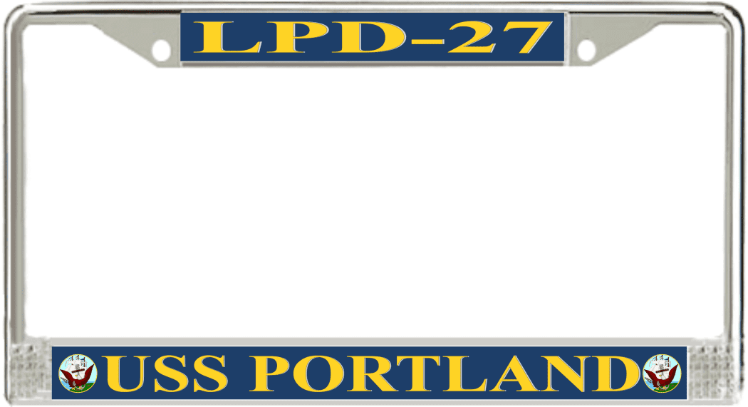 USS Portland LPD-27 License Plate Frame