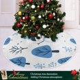 thumbnail image 3 of Yayeee Christmas Tree Skirt 35 inches for Xmas Tree Holiday Party Decoration, Simple Cartoon Snowmen, 3 of 6