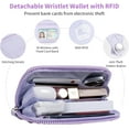 thumbnail image 5 of Clip and Go Strap for Phone with Anti-Theft Zipper Purse Crossbody Phone Lanyard, Daily Pouch Detachable Quilted Wrist Travel Wallet with RFID and ID Window, 5 of 9