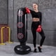 thumbnail image 1 of Bolsa De Boxeo Inflable Saco de boxeo inflable de 1,6 m, vaso de entrenamiento, saco de arena, pilar de soporte (negro 2), 1 of 4