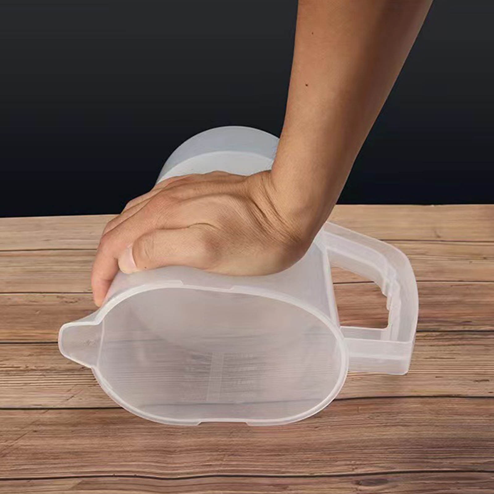 2000ml Mixing Pitcher For Beverages Juice Tea Milk Lemonade With Lid And Plunger Stirrer Clear Wide Mouth Drink Container