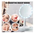 thumbnail image 3 of Espejo de maquillaje plegable con luz LED de aumento x10, 3 of 7