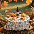 thumbnail image 2 of Fall Tablecloth Maple Leaf Table Cover Autumn Leaves Party Tablecloths Thanksgiving Round Table Covers for Harvest Holiday Party Farmhouse Kitchen Decor 70In, 2 of 7