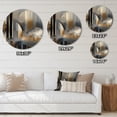 thumbnail image 4 of Designart "Abstract Marble Shapes and Lines IV" Abstract Marble Metal Round Wall Art, 4 of 5
