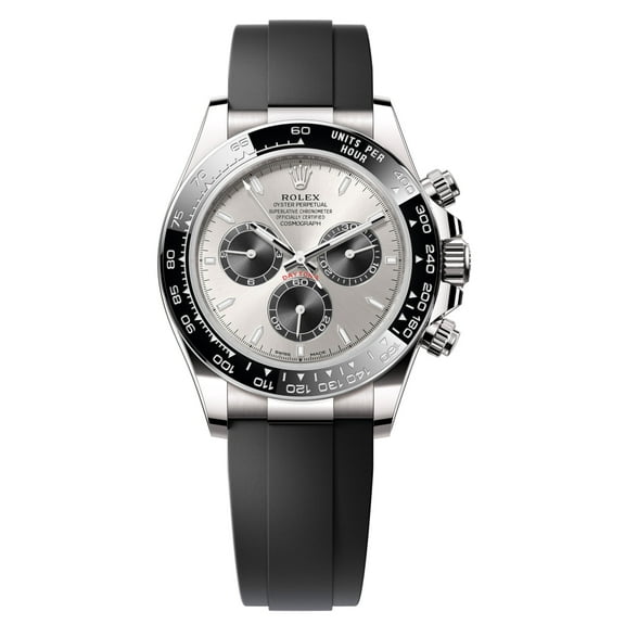 Pre-Owned Rolex Cosmograph Daytona 116519LN-0006 â€“ White Gold with Black Ceramic Bezel & Oysterflex Rubber Strap