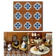 thumbnail image 5 of Revestimientos de suelo de madera en miniatura para casa de muñecas a escala 1/12. Muebles y decoración para maquetas de escenarios. Azul blanco, 5 of 9