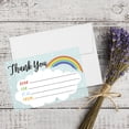 thumbnail image 3 of Koyal Wholesale Kids Fill in the Blank Thank You Cards 20 Cards Including Envelopes Rainbows and Clouds, 3 of 5