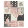 thumbnail image 5 of Paco Home Kids Rug for Nursery Butterflies and Flowers in Pink - 6'7" x 9'6" (6'x9'), 5 of 6