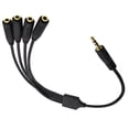 thumbnail image 5 of 3.5mm TRS 3-P0le/2-Rings Stereo Splitter Cable 3.5mm (1/8") TRS 3-P0le/2-Rings Male to 4x Female Cord, 5 of 6