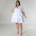thumbnail image 4 of AURA Women Plus Size Shirt Dress Button Casual Summer Midi Dress Loose Fit Office Vacation Dress, 4 of 7