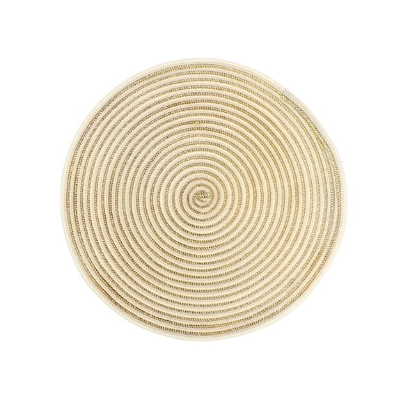 IH Casa Decor Woven Round Shimmer Placemat (Gold) - Set of 12