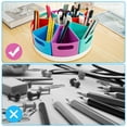 thumbnail image 4 of 360 Degree Desk Organizer Multi-Functional Pen Storage Organizer Desktop Stationary Organizer Rotating Makeup Organizer Storage Rack for School Home Office Art Supplies, 4 of 10