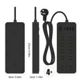 thumbnail image 4 of BOHASHIN Surge Protector Power Strip with USB, with 10 Outlets and 3 USB Ports and 1 USB C, 4ft Extension Cord for Home Office, UL Listed, Black, 4 of 8