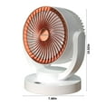thumbnail image 3 of Fiudx Ventilador de Mesa Recargable, Silencioso, de 3 Velocidades, con Inclinación Ajustable de 90°, Luz Led, Portátil, Usb, Ideal para Uso En Casa, Oficina o Cocina, Ahorro de Energía, Tamaño 18 X 1, 3 of 6