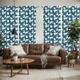 thumbnail image 2 of Ambesonne Rats Window Curtains, Cartoon Mouse Pattern, Each 28" W x 63" L, Dark Teal Pastel Pink, 2 of 5