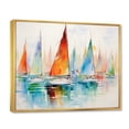 thumbnail image 2 of Designart "Regatta in Watercolor Minimalism I" Sailing Boat Floater Framed Canvas Print, 2 of 7