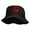 Black, variant on Running Rugby Logo Embroidered Pigment Dyed Bucket Hat - Black OSFM