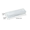 thumbnail image 5 of Pencil Boxes Bulk Plastic Clear Pencil Case Box for Office Bulk Storage with Hinged Lid for Office Supplies Organization(Transparent), 5 of 5