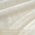 thumbnail image 5 of Topfinel Linen Curtains Soft Textured Semi Sheer Light Filtering Drapes Rod Pocket Back Tab Window Treatments for Living Room Bedroom, Natural, 50"x108", 2 Panels, 5 of 9